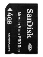 PSP pamäťová karta SanDisk 4GB Memory Stick PRO Duo